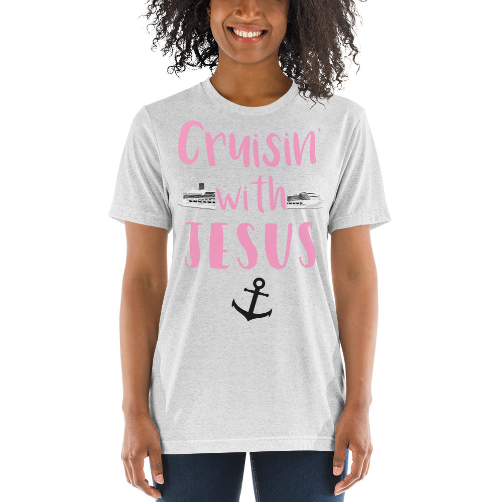 Cruisin' with Jesus Cute Travel Short sleeve t-shirt - Thread Caboodle